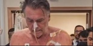 Ex-presidente Jair Bolsonaro (PL) publicou vídeo caminhando nos corredores de hospital (Reprodução/ Redes Sociais)