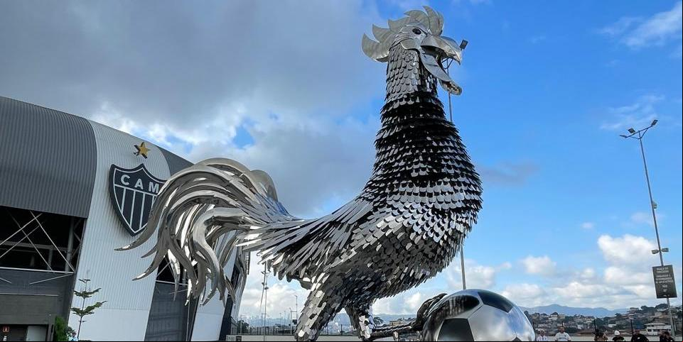 Galo Inox foi inaugurado na Arena MRV (Valéria Marques/Hoje em Dia)