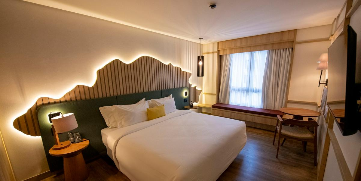 Com 105 quartos, o DoubleTree by Hilton Caracol Canela une conforto e bem-estar em uma estrutura completa (Divulgação / Hilton Canela)