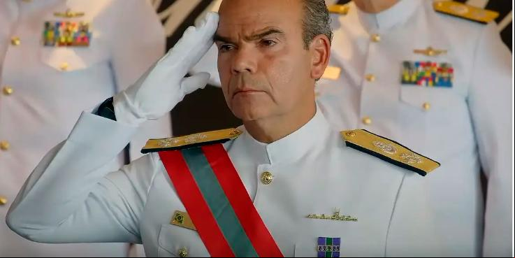 Comandante da Marinha, almirante Marcos Sampaio Olsen (Reprodução Youtube / Marinha do Brasil)