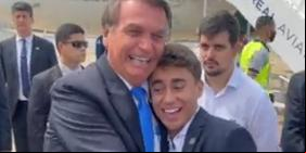 Jair Bolsonaro (PL) é apoiado por Nikolas Ferreira  (Reprodução)