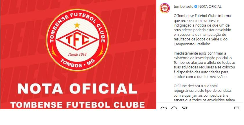 (Reprodução Instagram / Tombense)